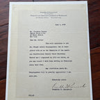 FRANKLIN D. ROOSEVELT * BAS * FDR Autograph Letter Signed * RE: Herbert Hoover