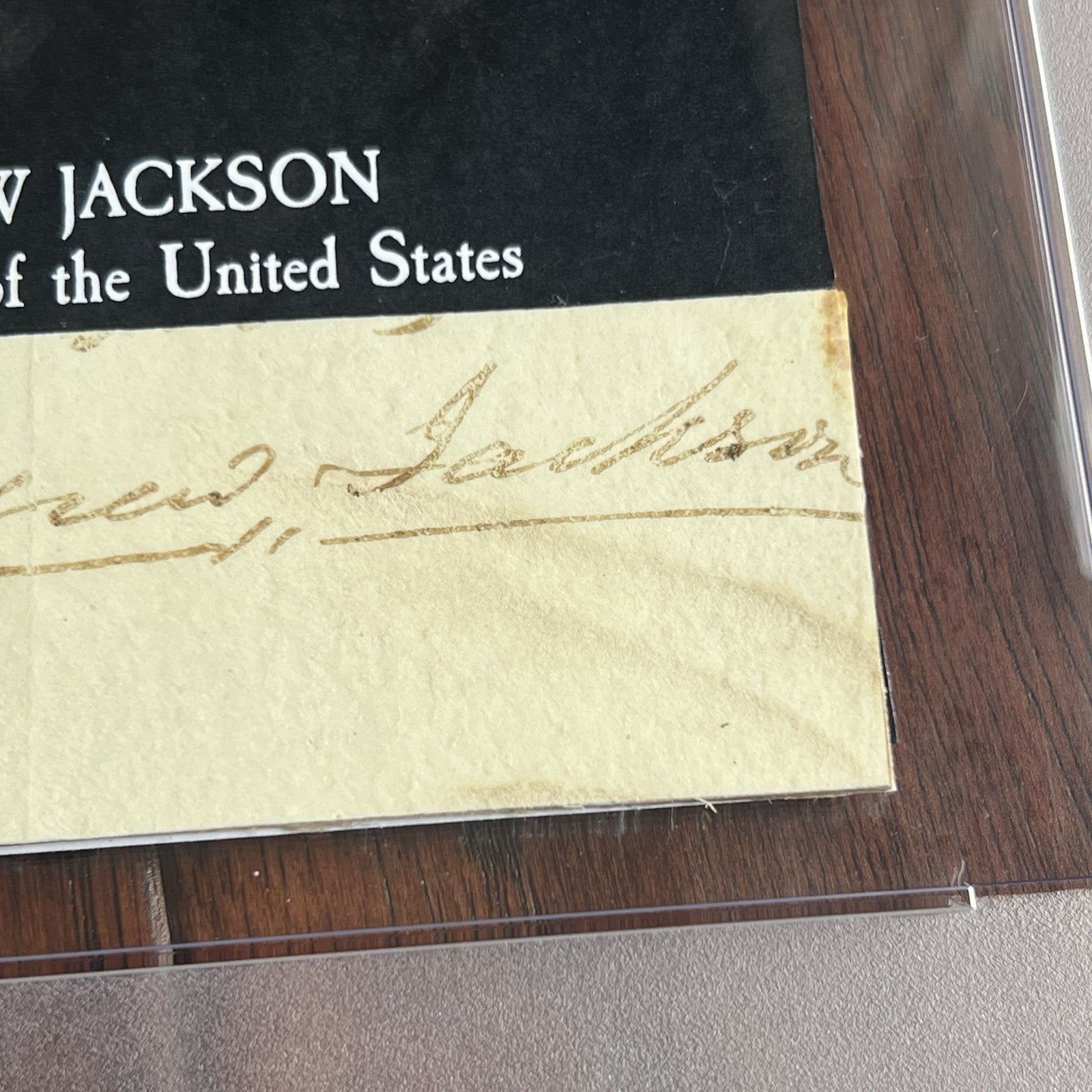 ANDREW JACKSON * PSA * Autograph CUT Signature CUSTOM CARD Signed as POTUS