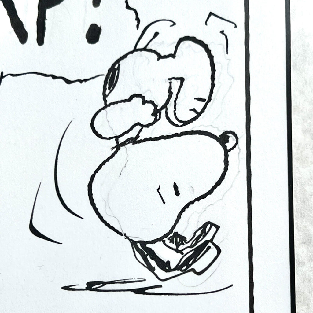 CHARLES SCHULZ * PSA * Original Snoopy Artwork Strip Signed * Autograph Drawing