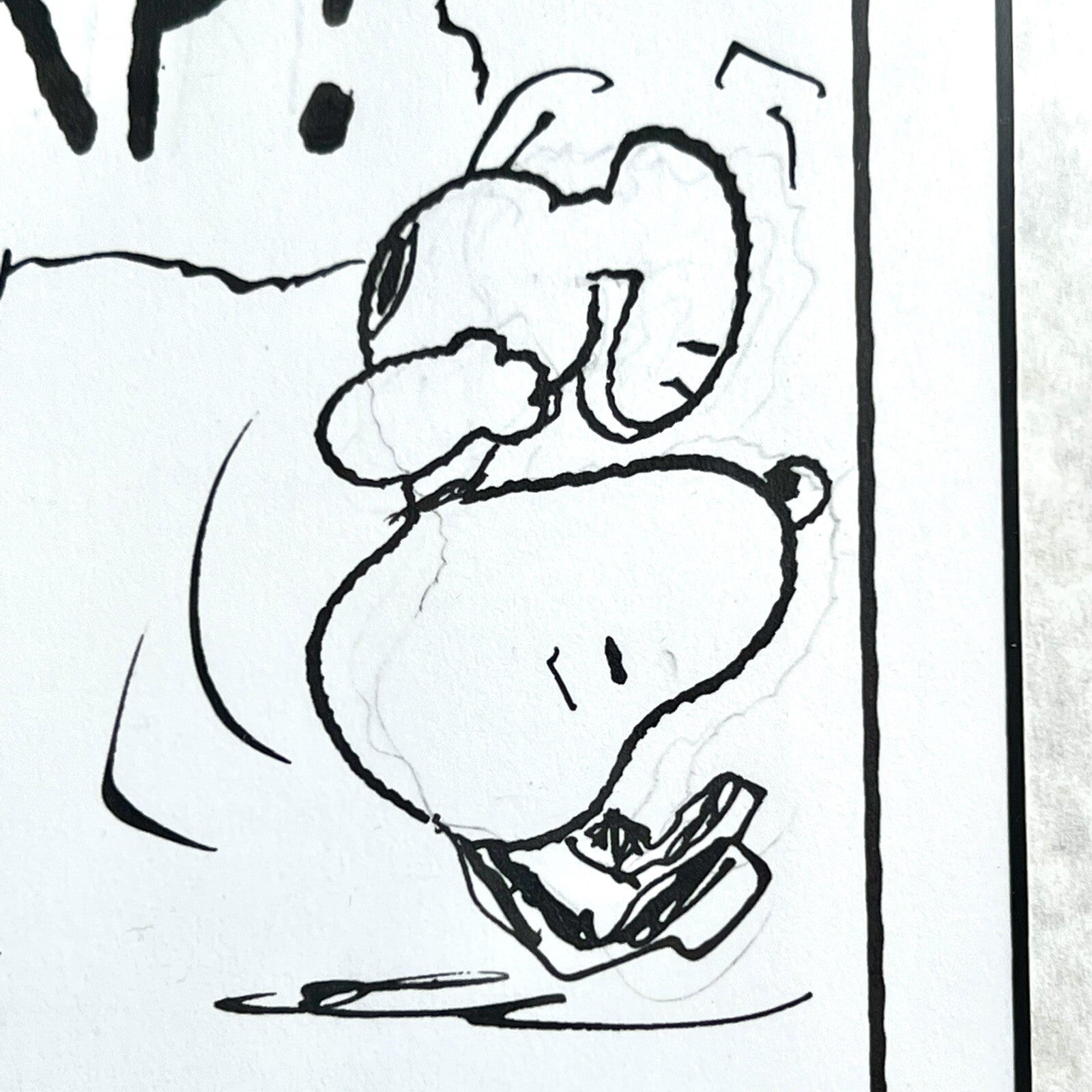 CHARLES SCHULZ * PSA * Original Snoopy Artwork Strip Signed * Autograph Drawing
