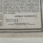 GEORGE WASHINGTON Scarce "FAREWELL ADDRESS" Printed Broadside Circa 1800