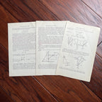 EDWARD H. WHITE II * HANDWRITTEN NOTES Not Autograph Signed APOLLO GEMINI * COA
