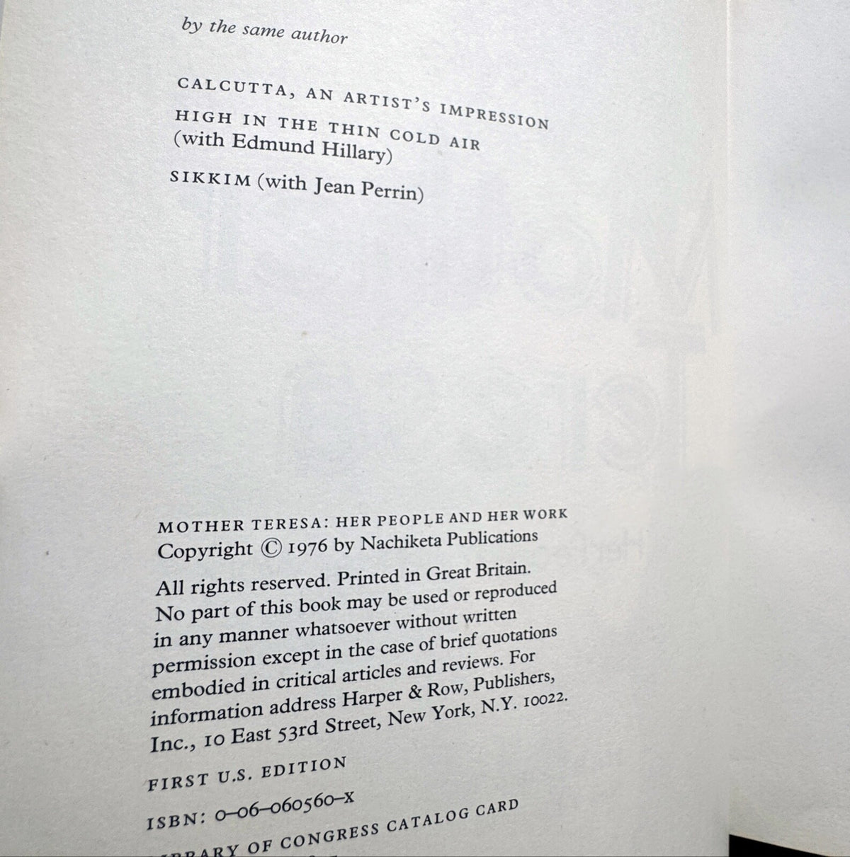 MOTHER TERESA * JSA *  1st Ed. Book Autograph BIOGRAPHY Signed * Catholic Saint