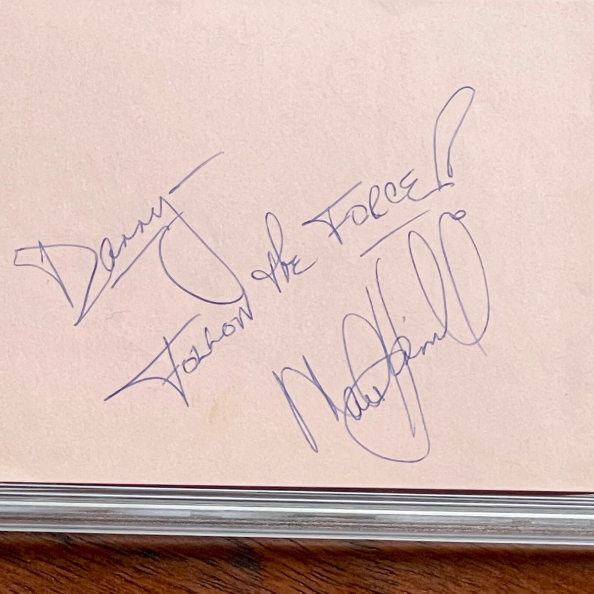 MARK HAMILL * PSA * "Follow The Force" AUTOGRAPH Note SIGNED * STAR WARS * Luke