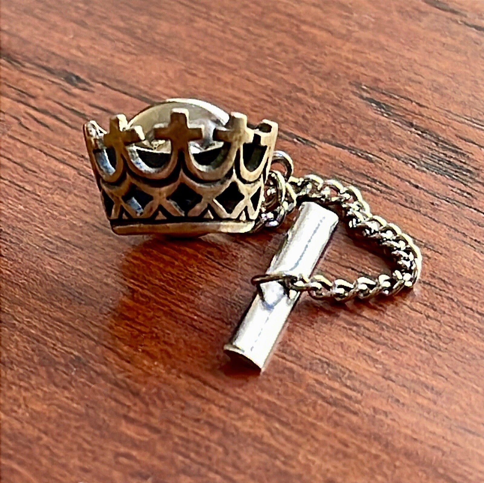 APOLLO 12 * LUNAR SURFACE-FLOWN Crown Tie Tack * ALAN BEAN * MOON