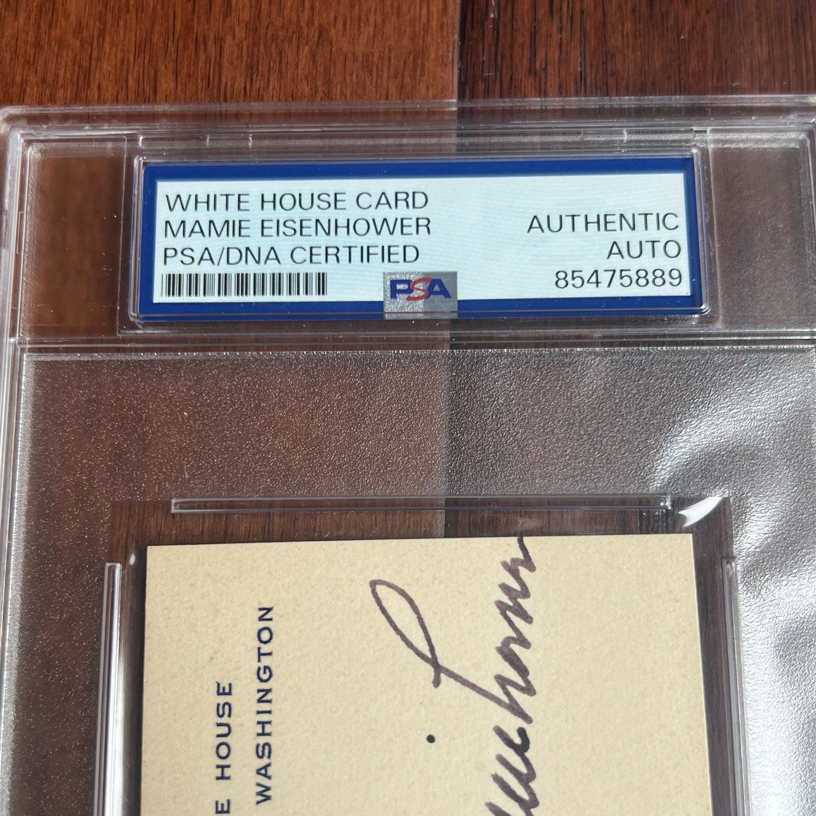 DWIGHT D.  + MAMIE EISENHOWER * PSA/DNA * Signed WHITE HOUSE CARDS Autographs