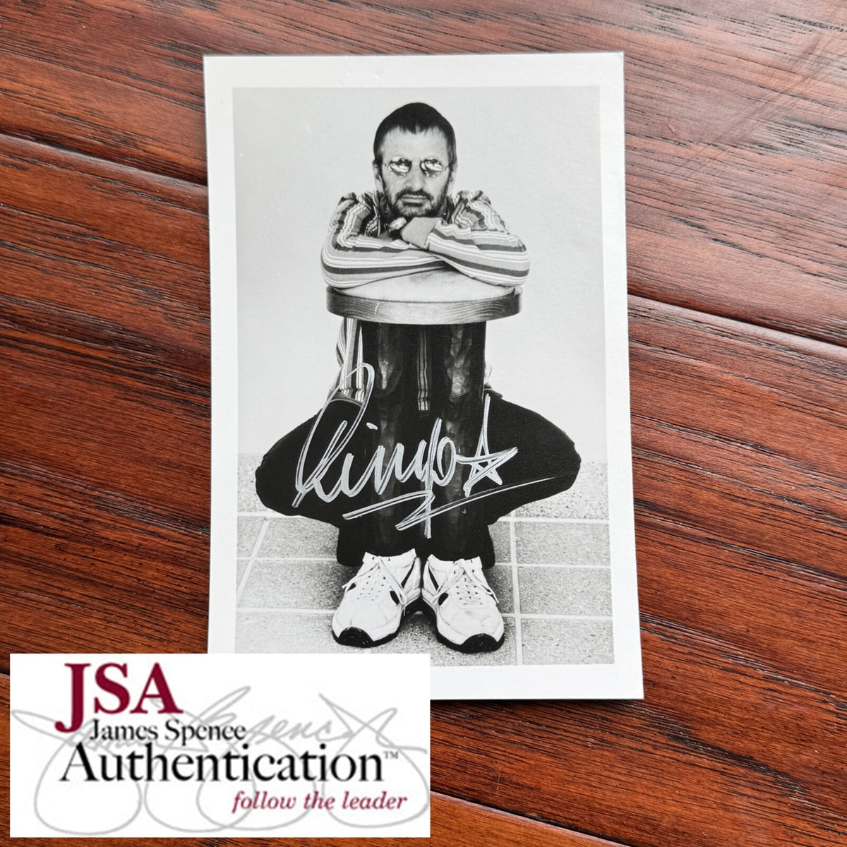 RINGO STARR * JSA *  Autograph Photo SIGNED * BEATLES Drummer Signature