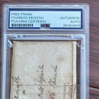 CHARLES DICKENS * PSA/DNA * Autograph FREE FRANK Signed * CHRISTMAS CAROL