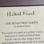 ROBERT FROST * PSA * Autograph "ROAD NOT TAKEN" Signed Souvenir Printed POEM