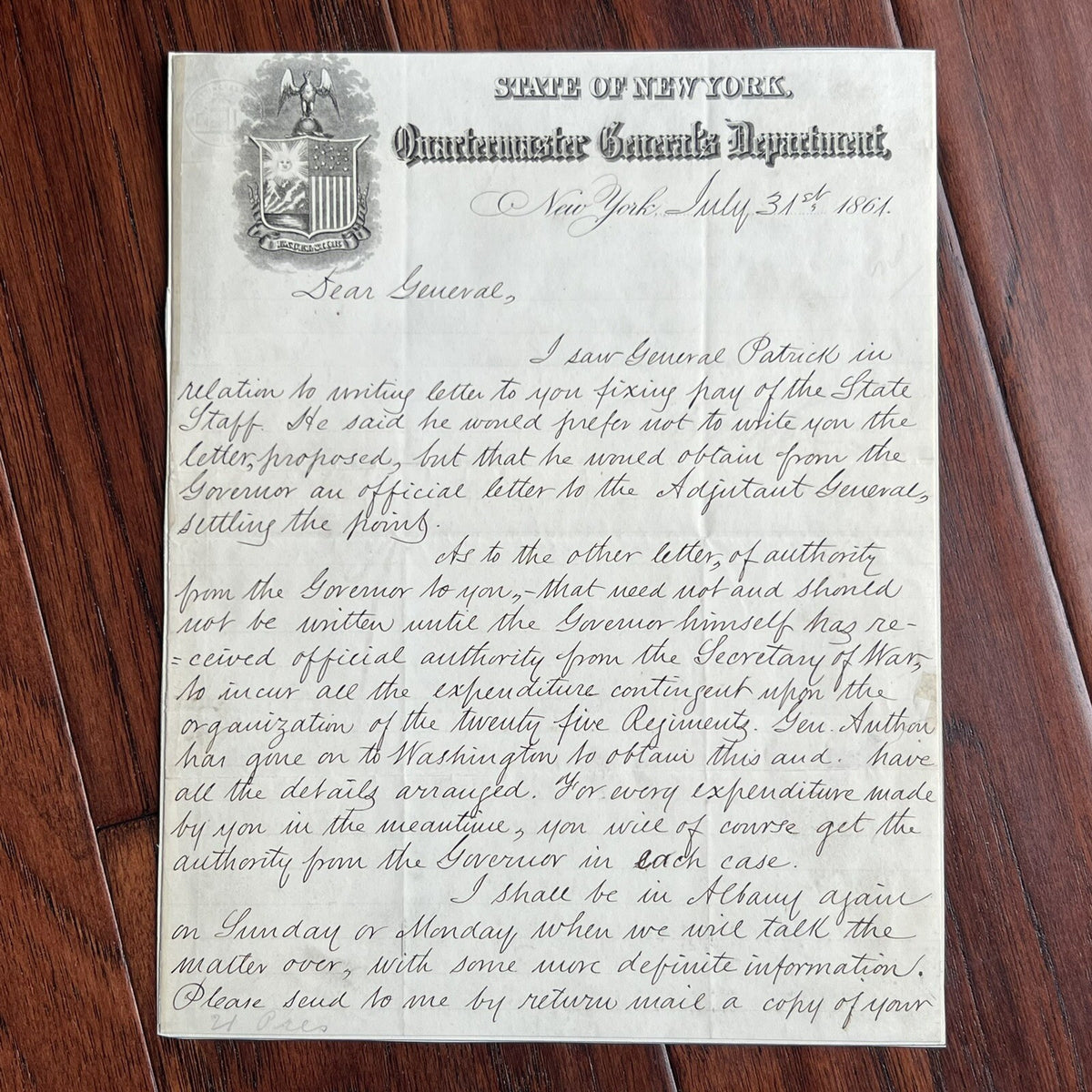 CHESTER ARTHUR * PSA/DNA * Autograph Civil War Report Raising 25k Troops Signed