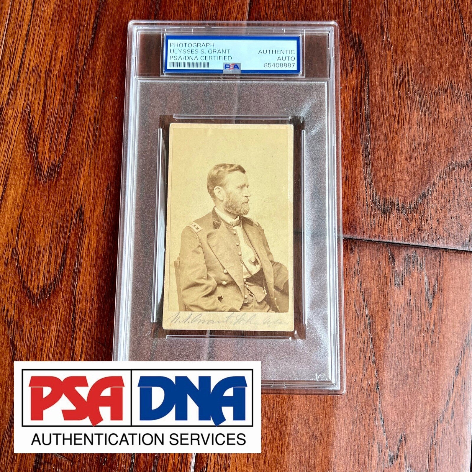 ULYSSES S. GRANT * PSA * Scarce AUTOGRAPH CDV Photo SIGNED Lieutenant General