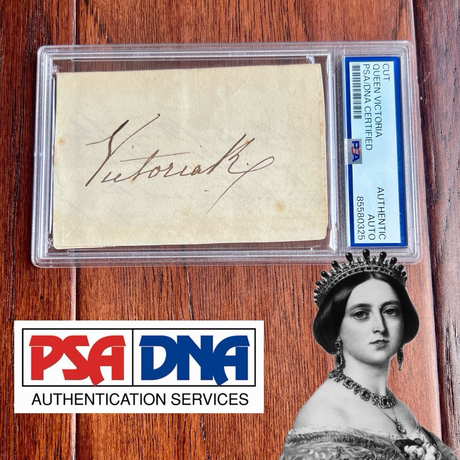 QUEEN VICTORIA * PSA * Autograph Cut Signature Signed During her Reign AS QUEEN