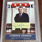 LYNDON B. JOHNSON * PSA/DNA * Autograph Cut Signature Custom Card Signed * LBJ