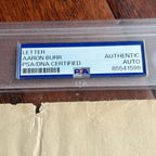 AARON BURR * PSA * Handwritten Autograph Letter Signed Dueled Alexander Hamilton
