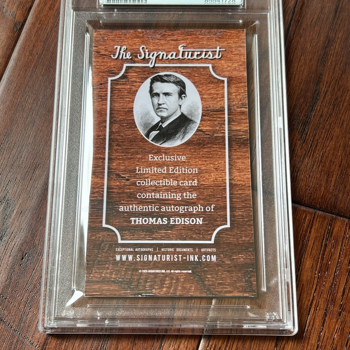 THOMAS EDISON * PSA/DNA * Autograph Cut Signature CUSTOM CARD Signed