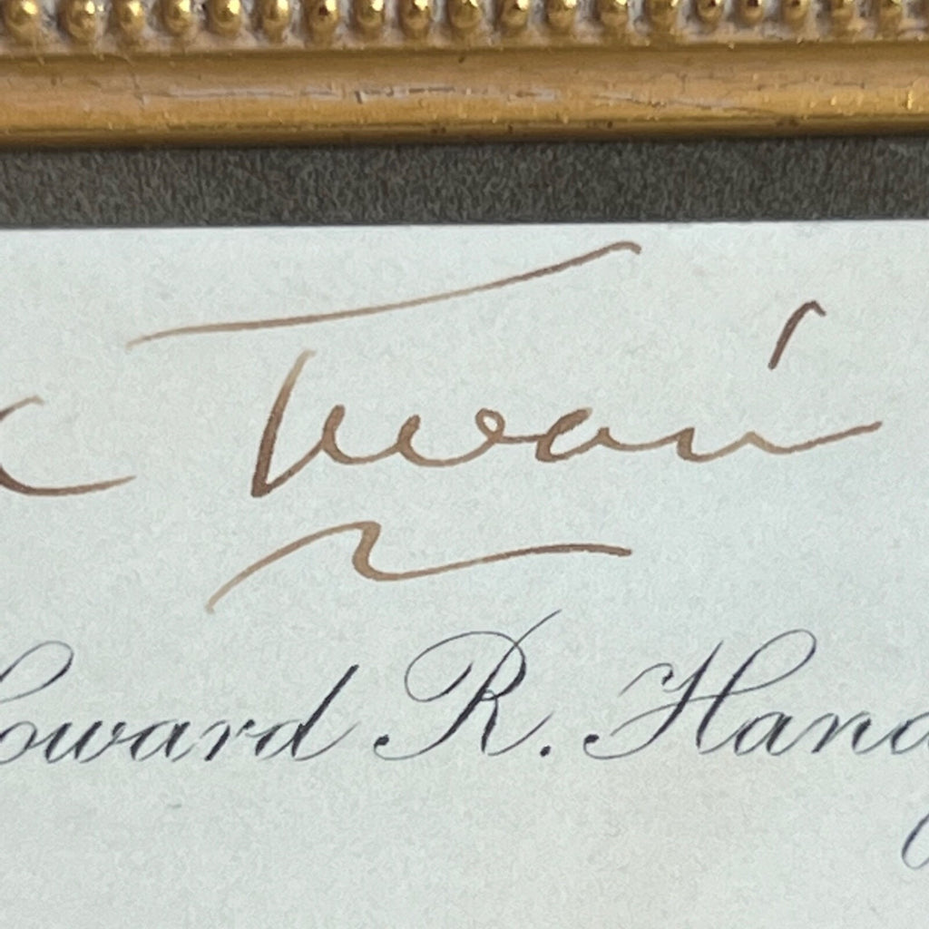 SAMUEL L. CLEMENS * PSA *  MARK TWAIN Autograph Vintage Framed Display SIGNED