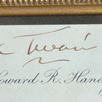 SAMUEL L. CLEMENS * PSA *  MARK TWAIN Autograph Vintage Framed Display SIGNED