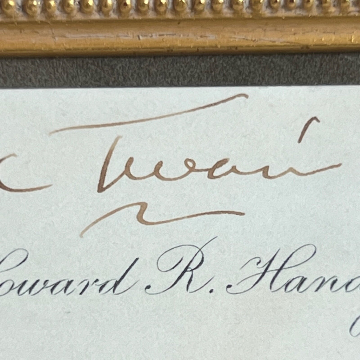SAMUEL L. CLEMENS * PSA *  MARK TWAIN Autograph Vintage Framed Display SIGNED