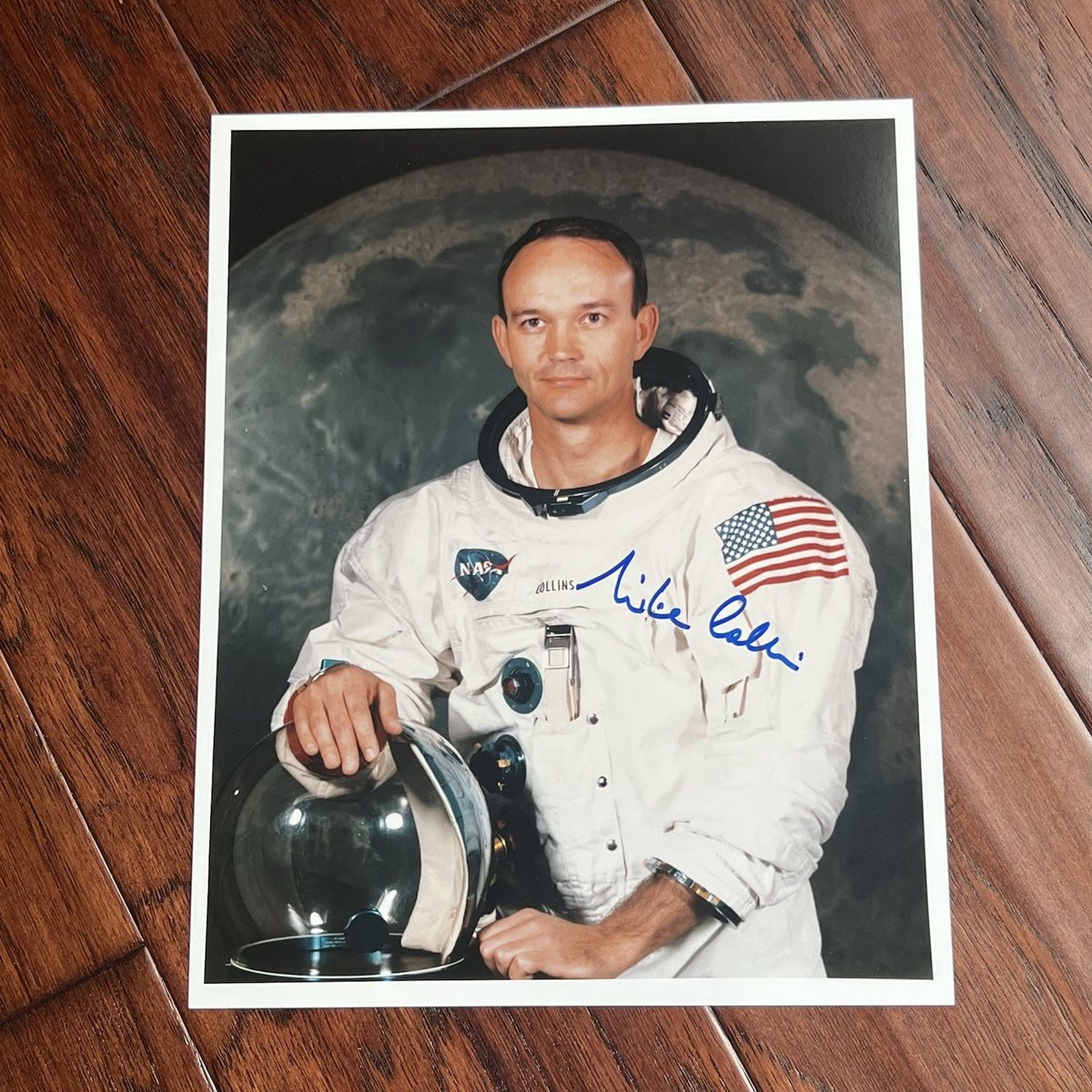 MICHAEL COLLINS * PSA Gem 10 * Signed White Space Suit Photo Autograph Apollo 11