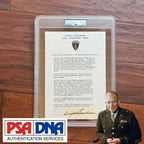 DWIGHT D. EISENHOWER * PSA * Autograph Custom Card D Day Orders Signed * WWII