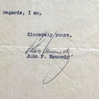 JOHN F. KENNEDY * PSA * Senate AUTOGRAPH Veterans Assistance Letter SIGNED JFK