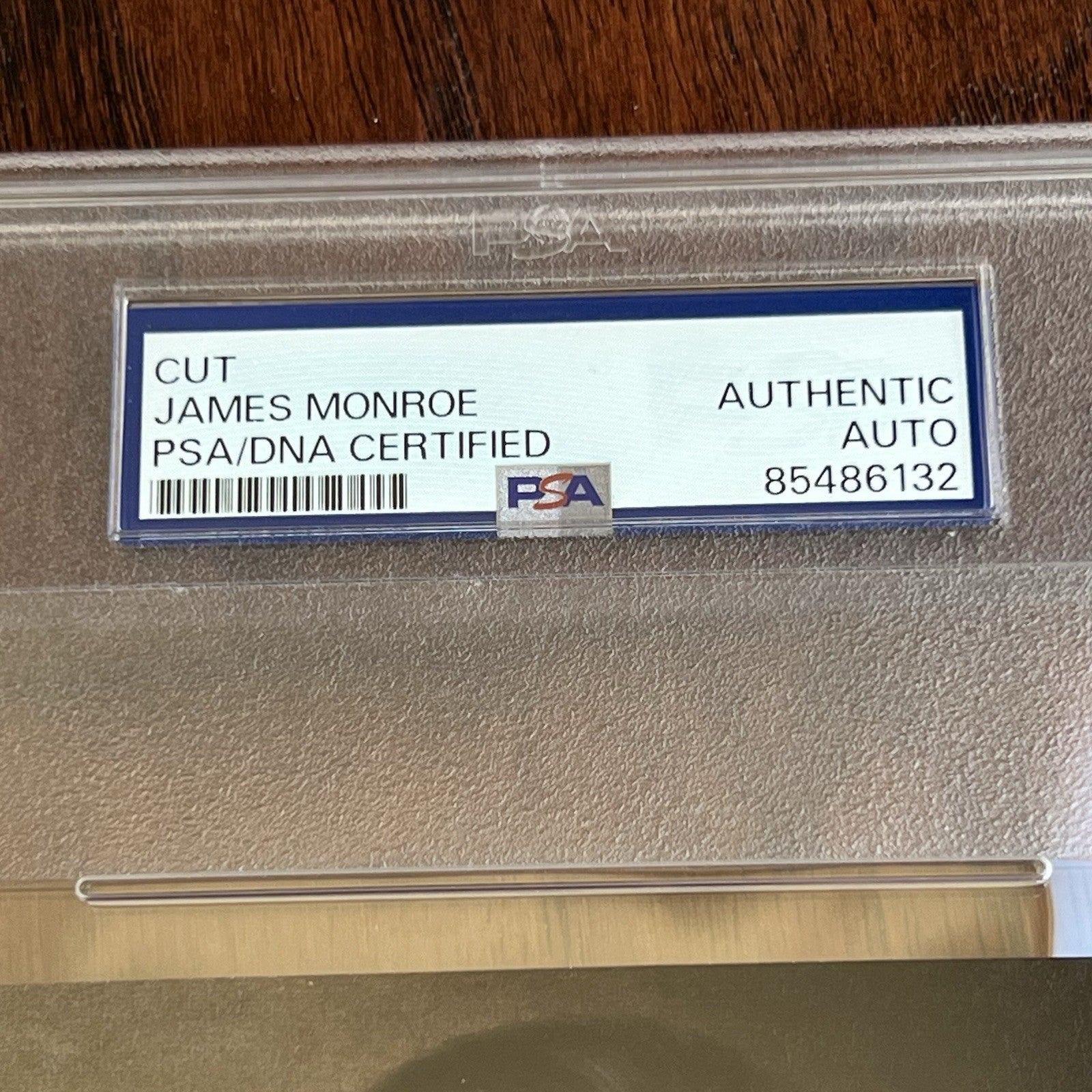 JAMES MONROE * PSA * Autograph Cut Signature CUSTOM CARD Signed