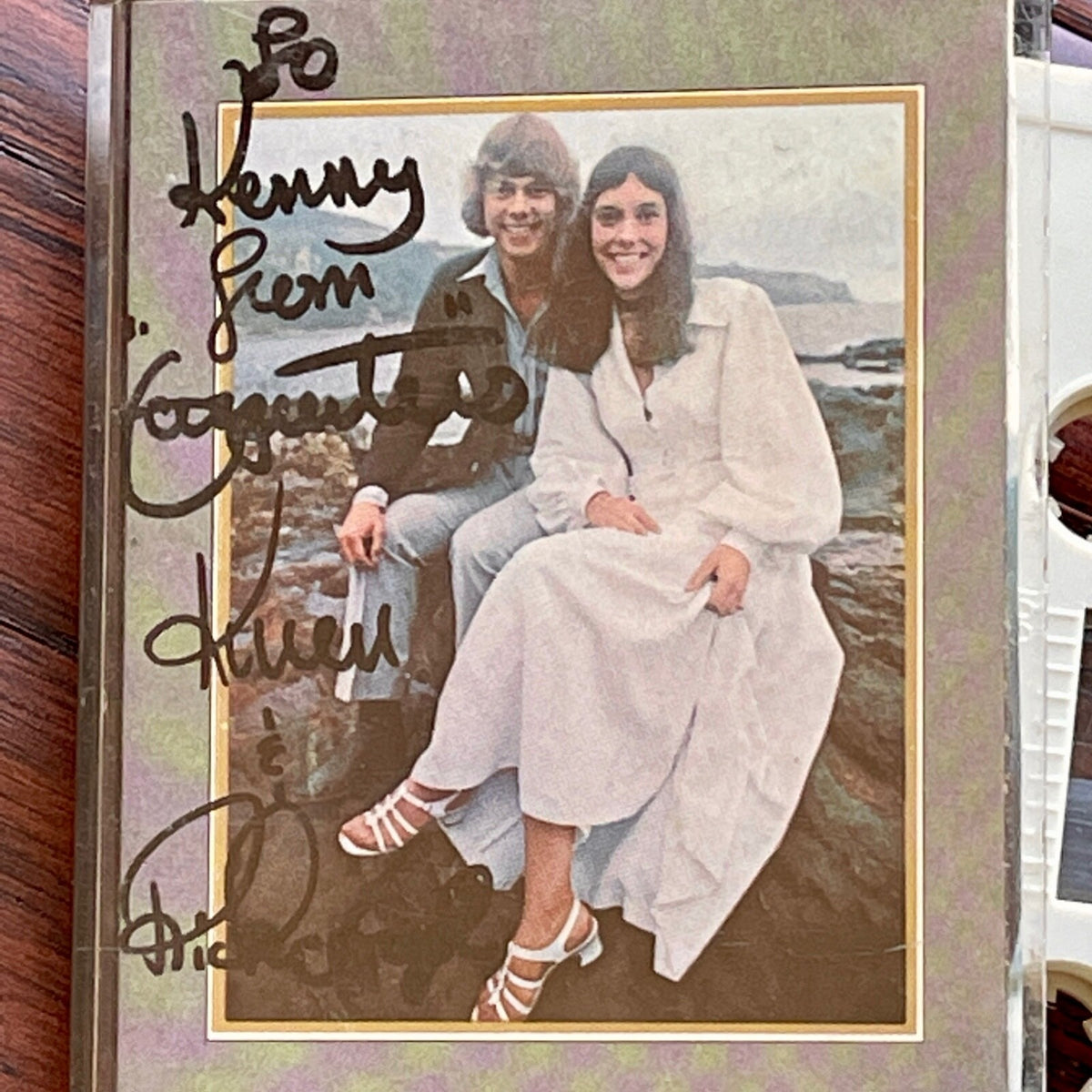 CARPENTERS * JSA * Karen & Richard Autograph CLOSE TO YOU Cassette  Tape SIGNED