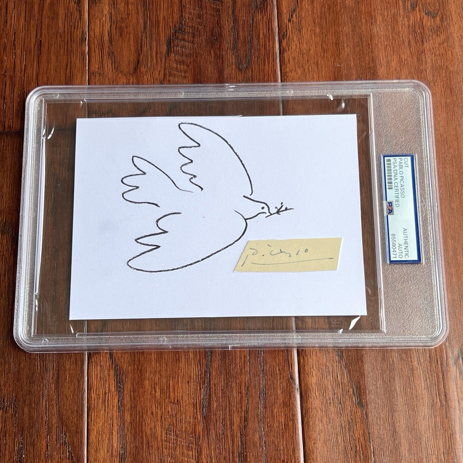 PABLO PICASSO * PSA * Autograph Signature Signed DOVE OF PEACE Printed Artwork