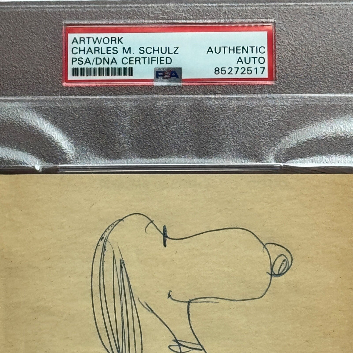 CHARLES M SCHULZ * PSA * Autograph SNOOPY Hand-Drawn Artwork Signed * PEANUTS