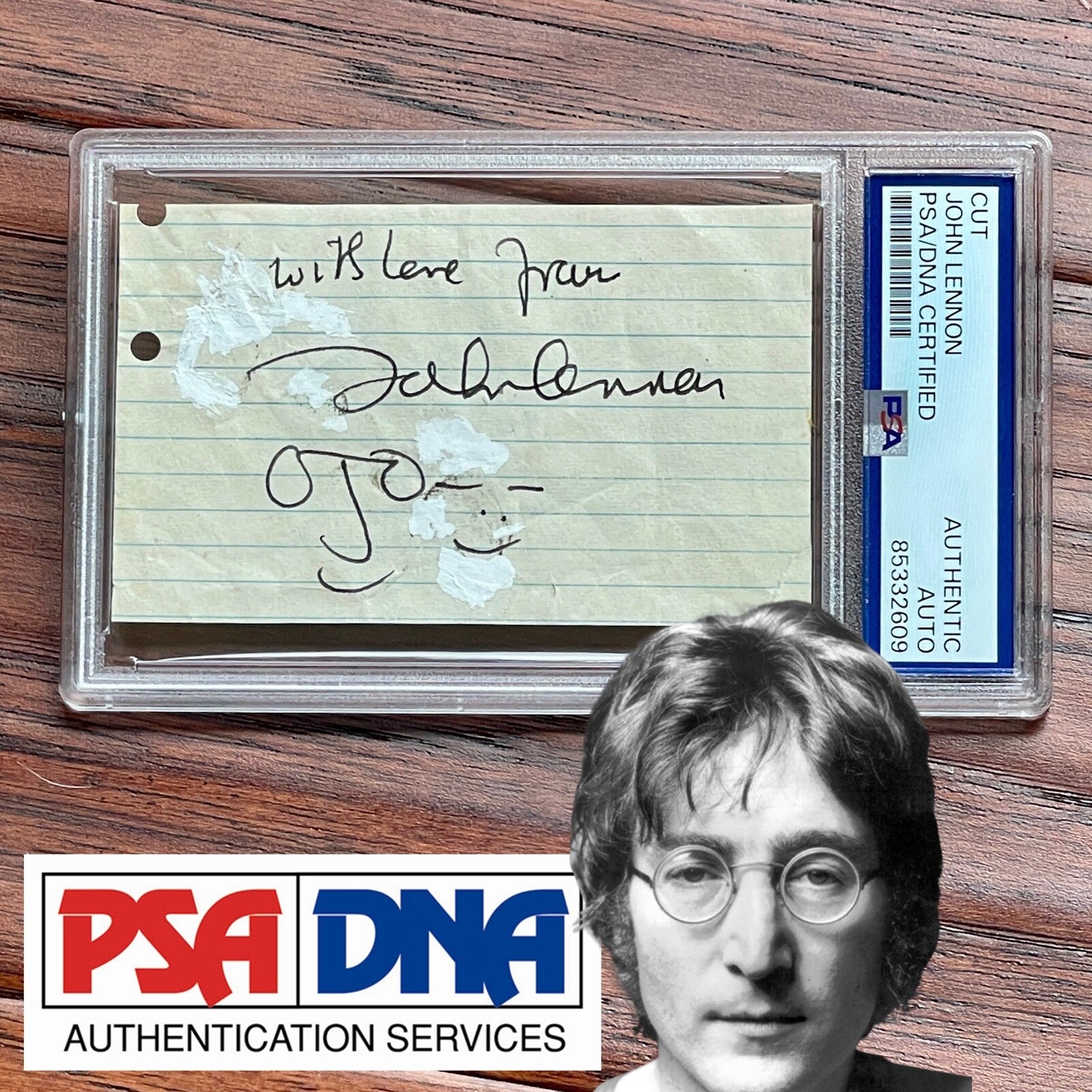 JOHN LENNON * PSA/DNA * Scarce Autograph JOHN + YOKO DOODLES Signed * Beatles