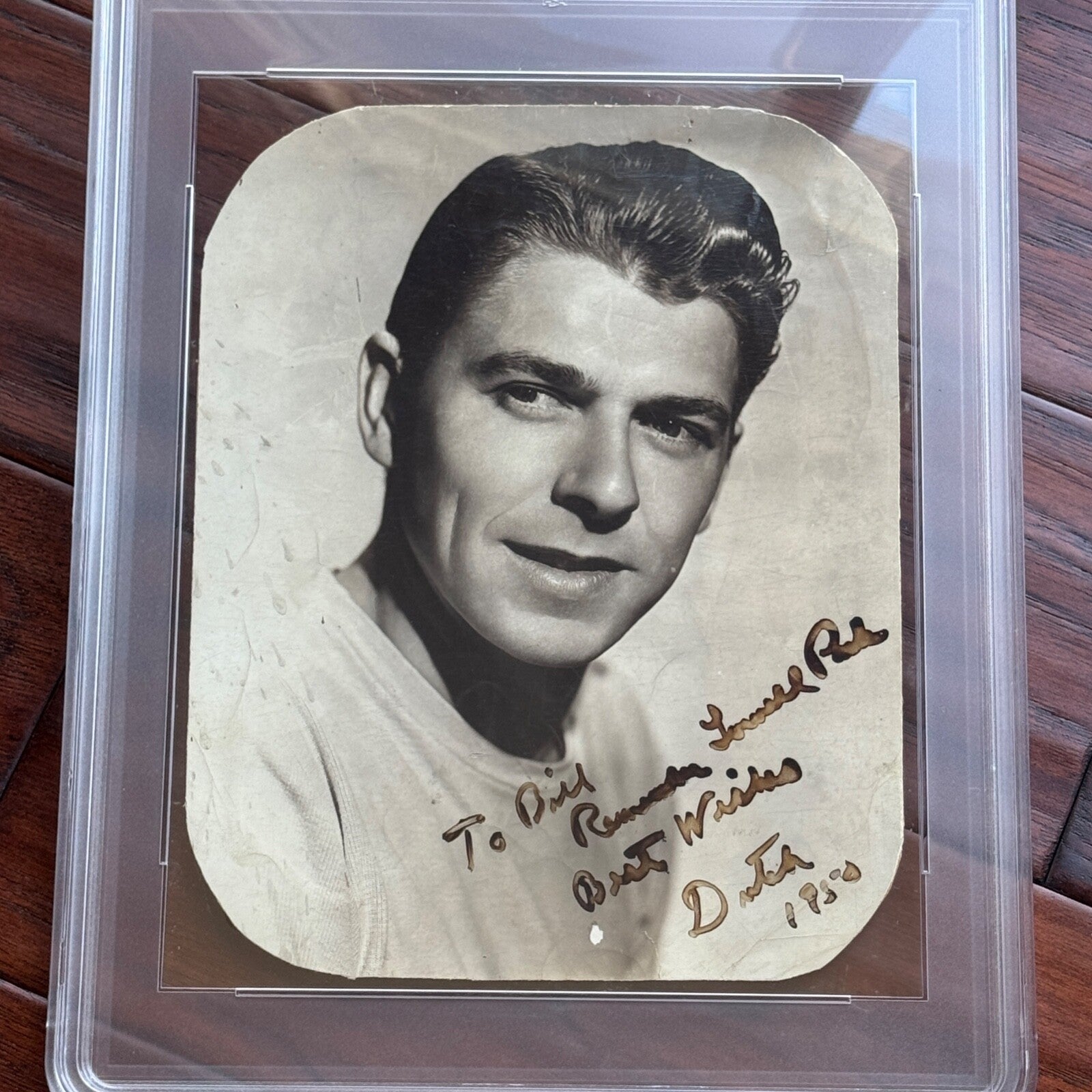 RONALD REAGAN * PSA/DNA * Early Autograph Photo Signed  "Dutch" * 1950
