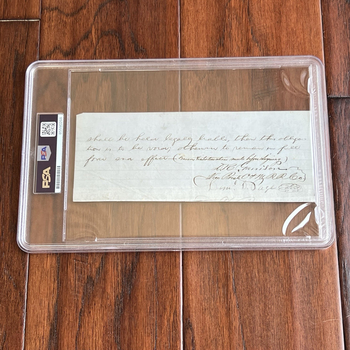 ABRAHAM LINCOLN * PSA * Handwritten LEGAL CASE Cut from an Autograph Doc Signed