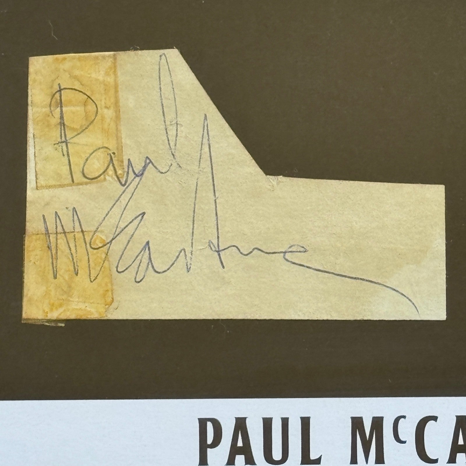 PAUL McCARTNEY * PSA/DNA * Autograph Beatles CUT SIGNATURE CUSTOM CARD Signed