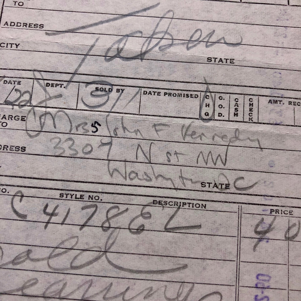 JACQUELINE KENNEDY * JSA * "Mrs. John F. Kennedy" Double (2x) AUTOGRAPH Receipt