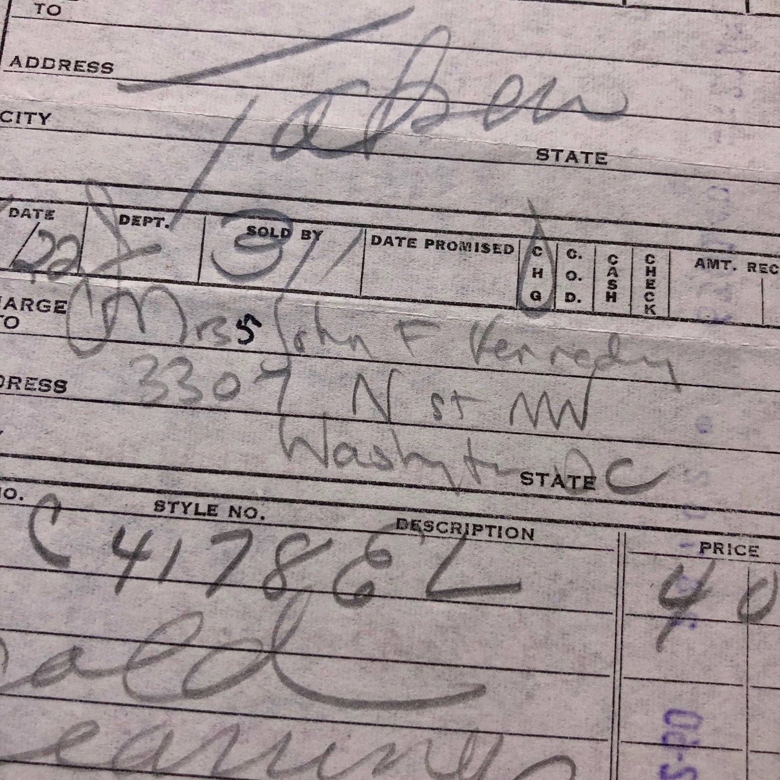 JACQUELINE KENNEDY * JSA * "Mrs. John F. Kennedy" Double (2x) AUTOGRAPH Receipt