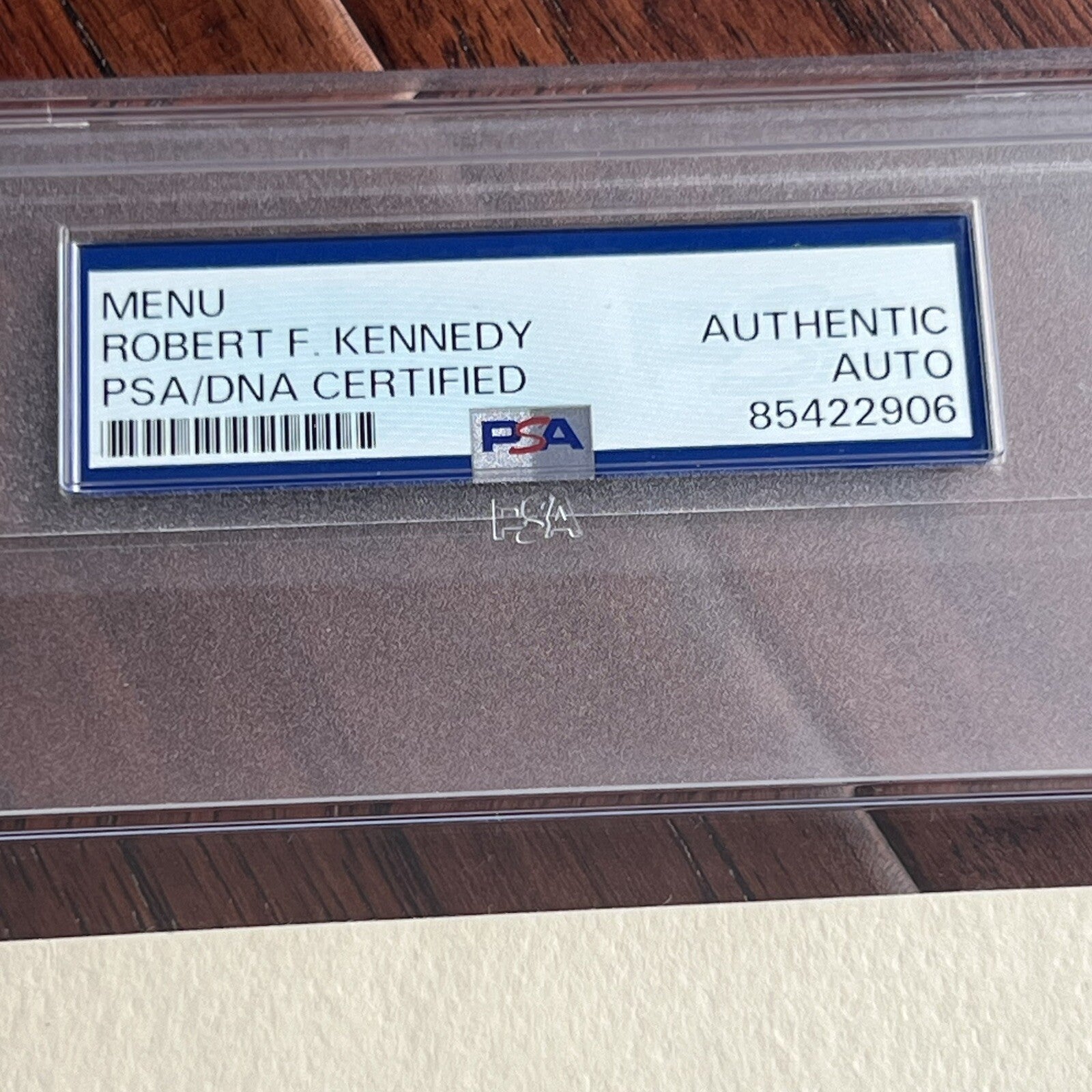 ROBERT F. KENNEDY * PSA * Autograph Democratic Committee Menu Signed 1964 RFK
