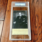 WINSTON S. CHURCHILL * PSA * Autograph Cut Signature CUSTOM CARD Signed