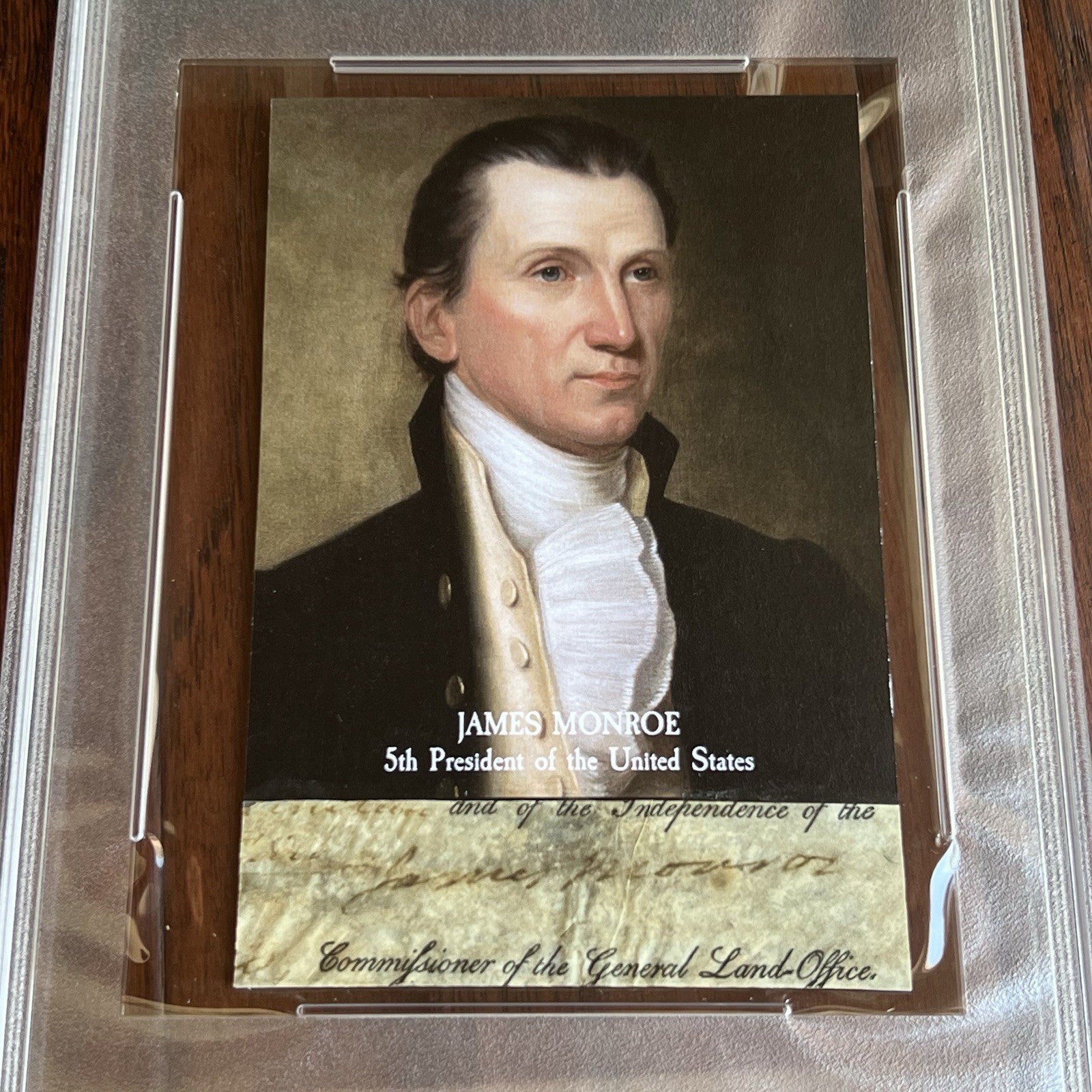 JAMES MONROE * PSA * Autograph Cut Signature CUSTOM CARD Signed