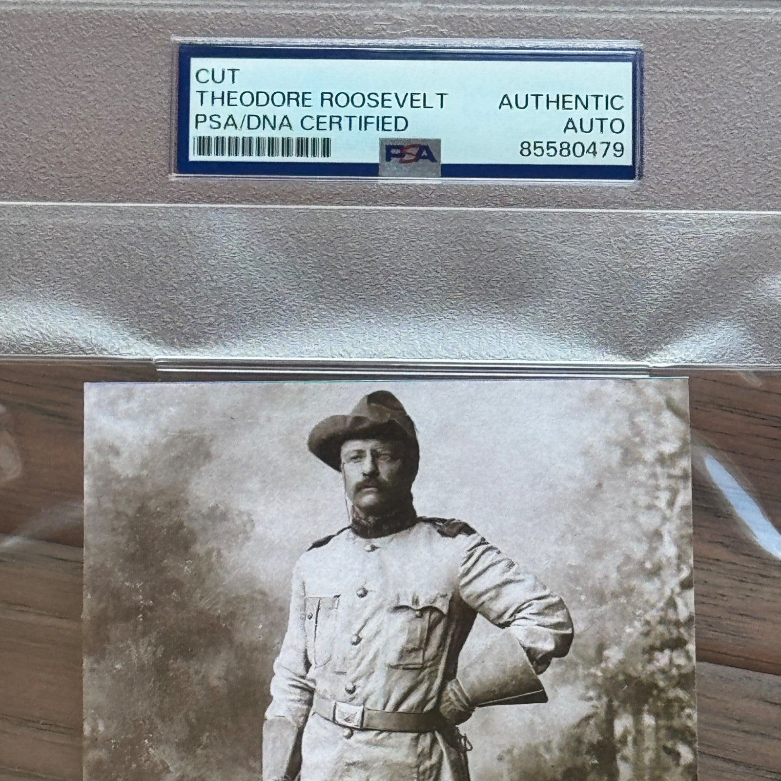 THEODORE ROOSEVELT * PSA * Autograph Cut FULL SIGNATURE Rough Rider Card Signed