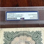 WINSTON S. CHURCHILL * Yalta Conference SIGNED RUSSIAN RUBLE Autograph PSA