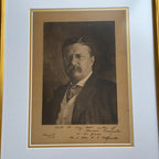 THEODORE ROOSEVELT * PSA/DNA * Autograph Portrait Photo Signed * 1917 Framed