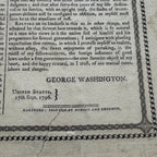 GEORGE WASHINGTON Scarce "FAREWELL ADDRESS" Printed Broadside Circa 1800