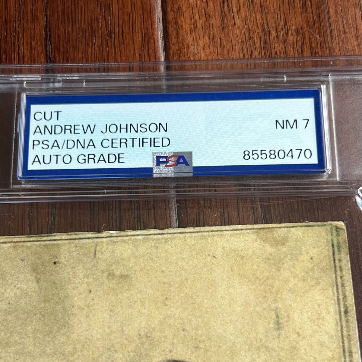 ANDREW JOHNSON * PSA * Autograph Cut FULL Signature CDV Photo SIGNED