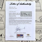 CHARLES M SCHULZ * PSA * Autograph SNOOPY "Good Writing" Peanuts XL Strip Signed