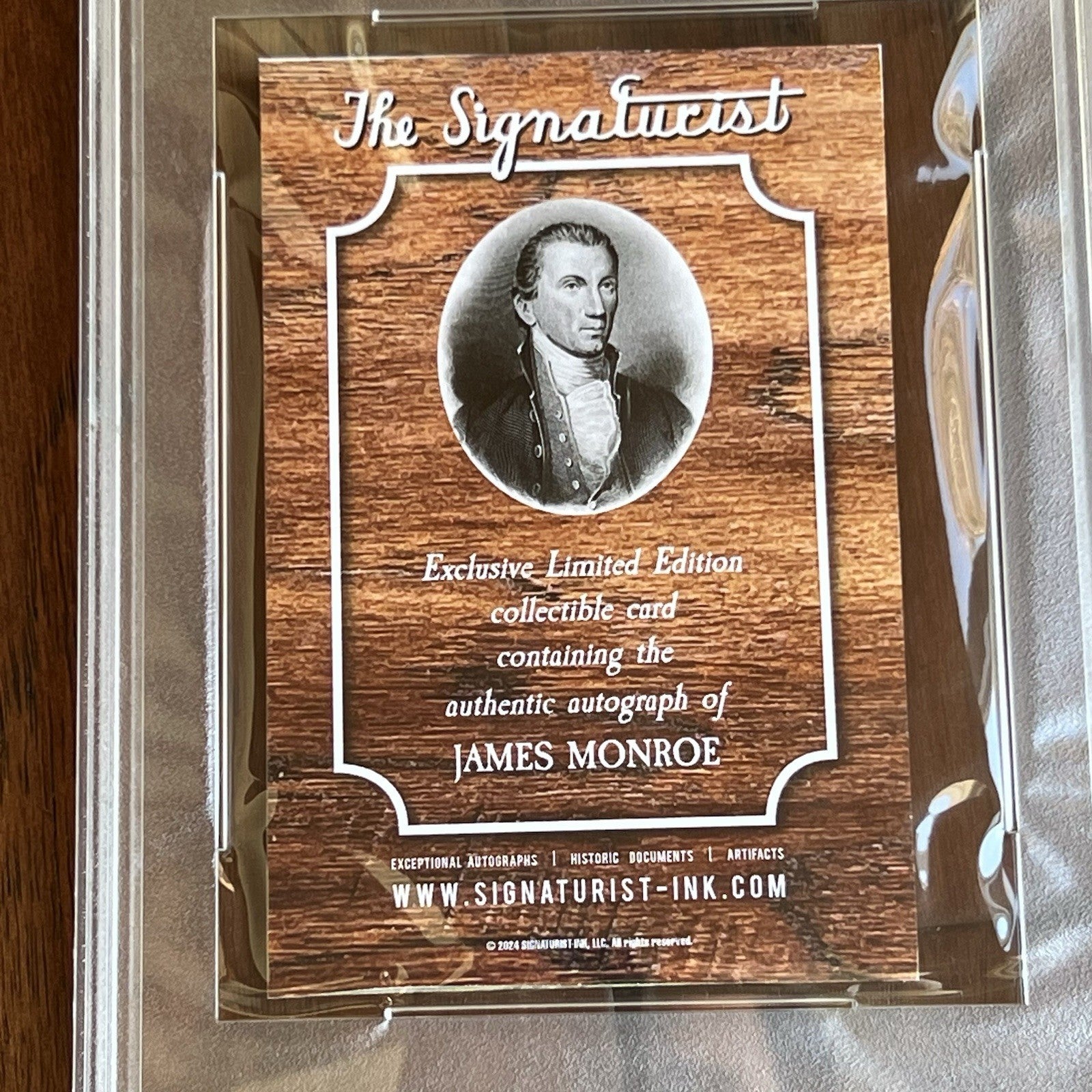 JAMES MONROE * PSA * Autograph Cut Signature CUSTOM CARD Signed