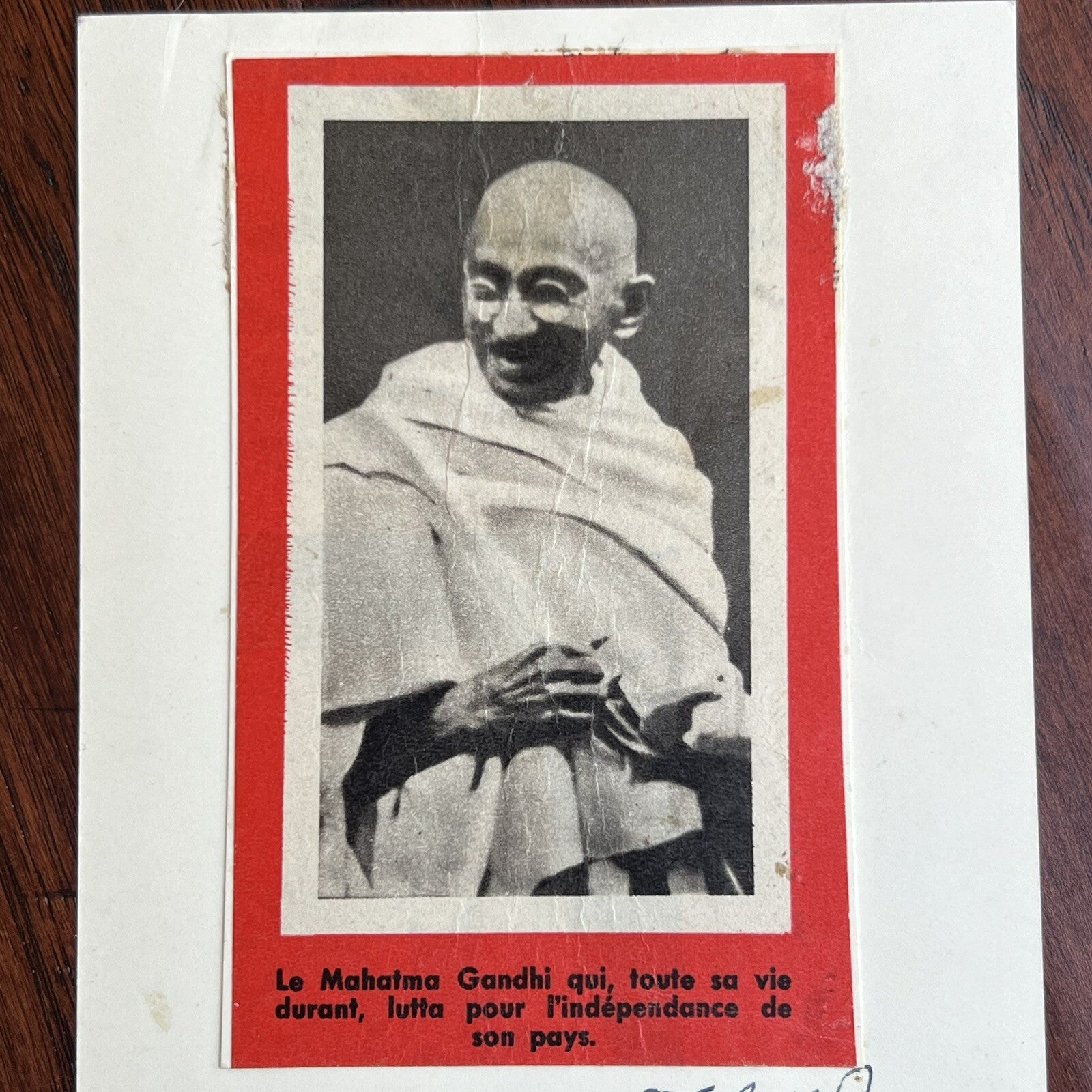 MAHATMA GANDHI * JSA * Double Signed AUTOGRAPH Photo * New Delhi