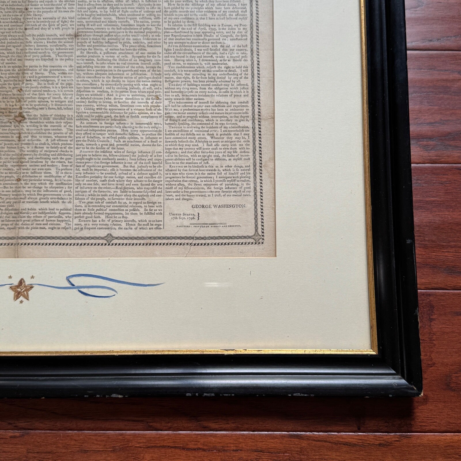 GEORGE WASHINGTON Scarce "FAREWELL ADDRESS" Printed Broadside Circa 1800