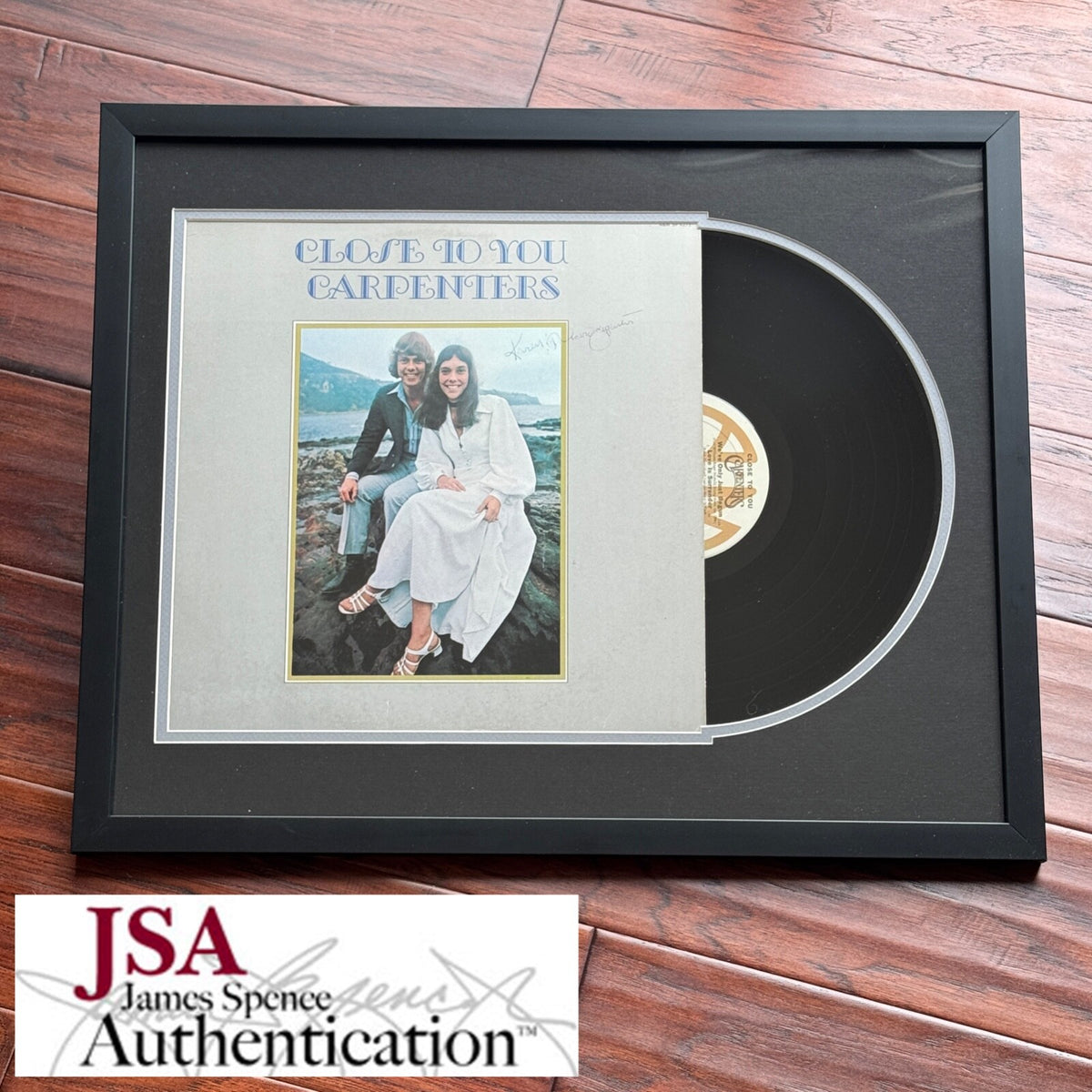 CARPENTERS * JSA * KAREN & RICHARD AUTOGRAPH "CLOSE TO YOU" ALBUM SIGNED LP