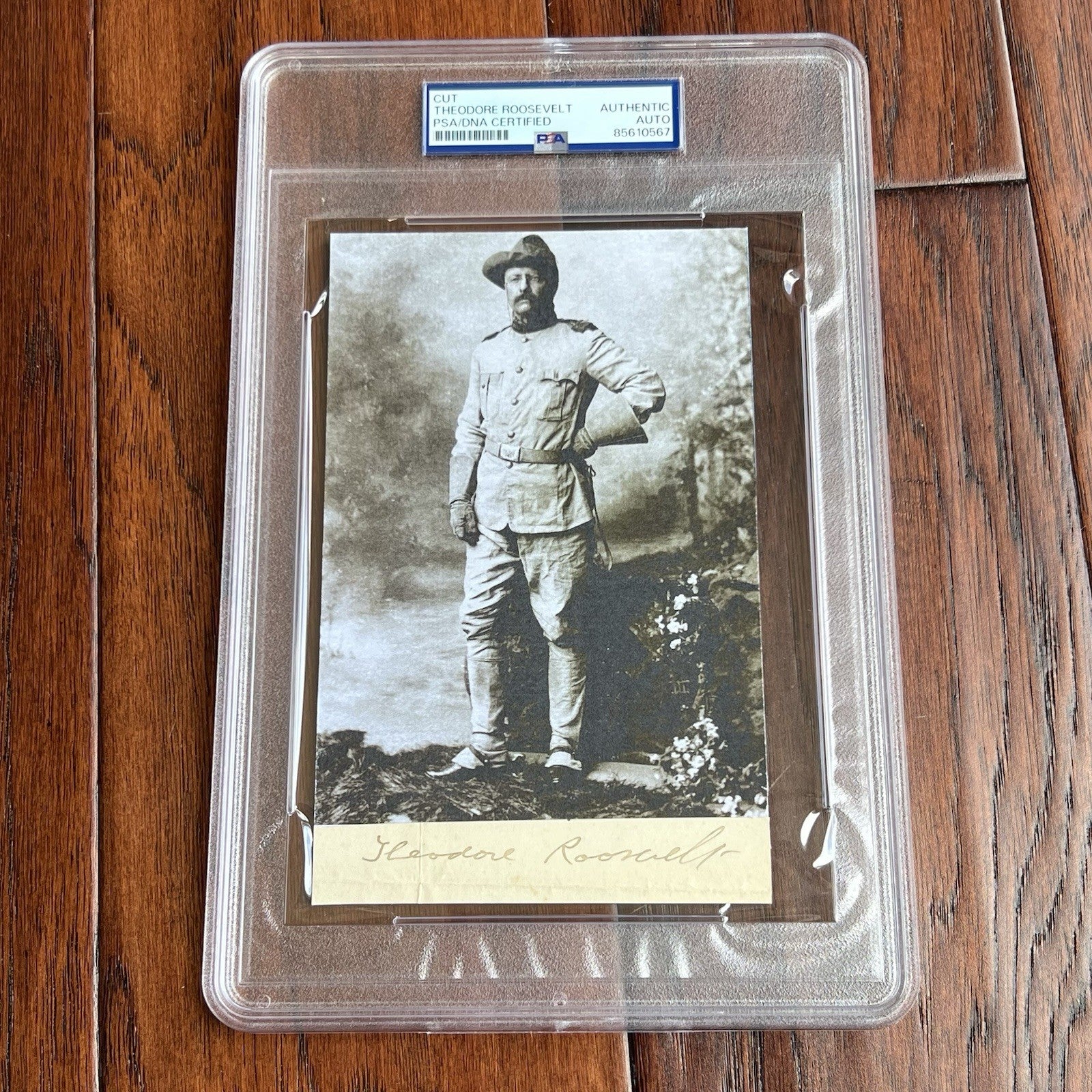 THEODORE ROOSEVELT * PSA * Autograph Cut FULL SIGNATURE Rough Rider Card Signed