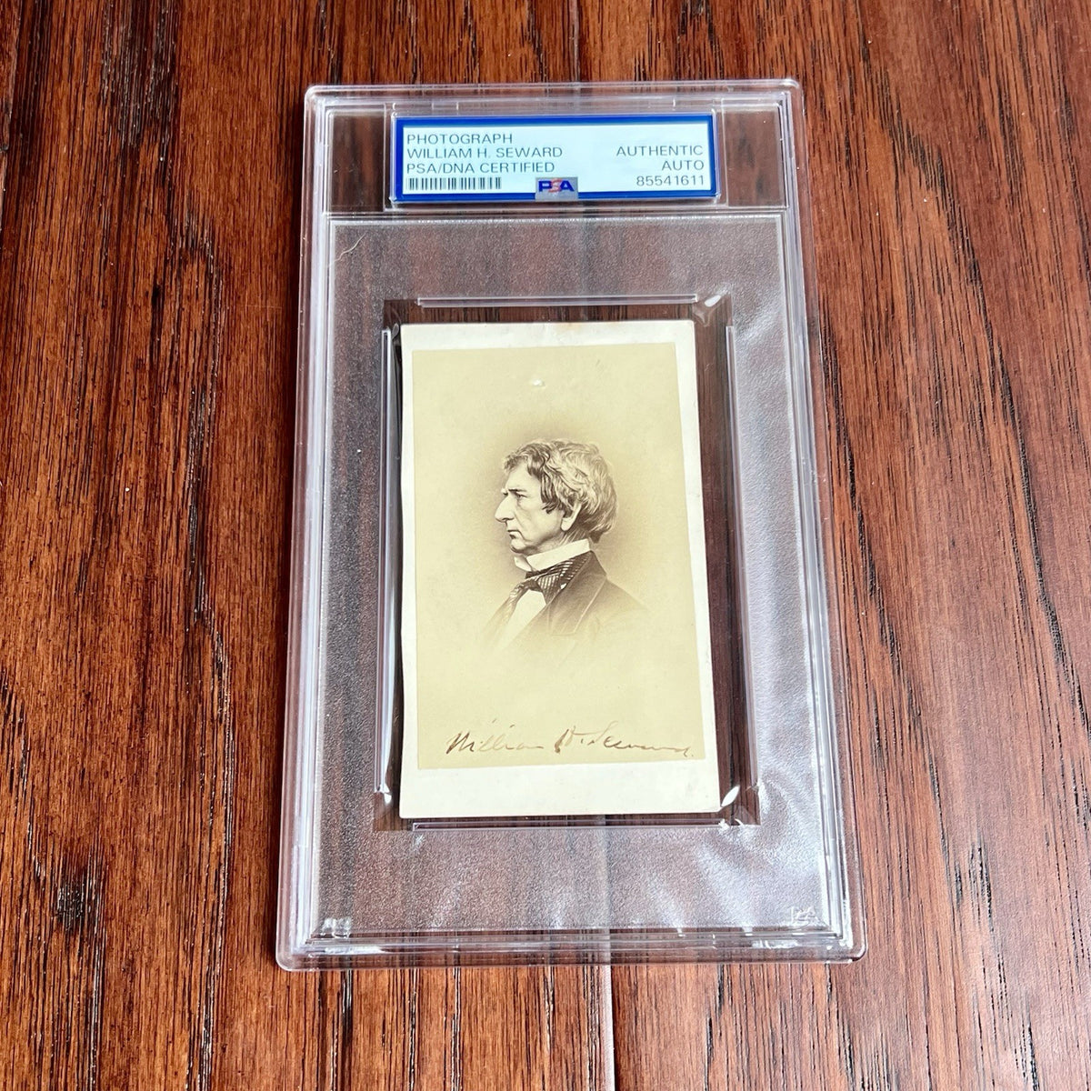 WILLIAM H SEWARD * PSA * Signed CDV Autograph Photograph Abraham Lincoln Cabinet